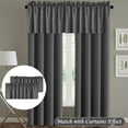 thumbnail image 2 of Fusipu Crinkle Effect Valance Blackout Valance Soft Silky Attractive Colors, 2 of 8