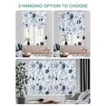 thumbnail image 4 of Blue Flowers Tie Up Curtains for Windows 45 Inch Length Balloon Curtains Kitchen Adjustable Balloon Window Shade Watercolor Rustic Retro Floral Leaf Vines Tie Up Bathroom Curtain Window 42"x45", 4 of 6