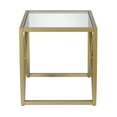 thumbnail image 3 of Evelyn&Zoe Calix 20" Wide Square Side Table, Brass, 3 of 9