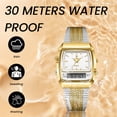 thumbnail image 6 of SKMEI Watch for Men Retro Analog Digital Watches Square Dual Display Men's Watches Luxury Stylish Casual Wristwatches, 6 of 8
