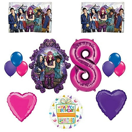 The Descendants Party Supplies And 8th Birthday Balloon Bouquet