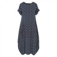 thumbnail image 1 of Kcodviy Robe Longue Décontractée à Pois pour Femme, Imprimée, Manches Courtes, Col Rond, Robe Maxi pour Femme, Robe Midi d'Été pour Femme, Robe Beige Décontractée, Longues Robes Mignonnes pour Femme, 1 of 1