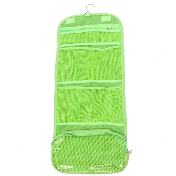 Uxcell Women Travel Foldable Portable Hanging Toiletry Cosmetic Makeup Storage Organizer Bag Handbag Green Hook