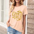 thumbnail image 1 of Karight Football Shirts for Women Game Day T Shirts Football Outfits Funny Graphic Tee Casual Short Sleeve Tee Shirts, 1 of 4