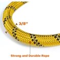 thumbnail image 3 of LAICAIW Rope Dog Leash 4 FT with Comfortable Padded Handle, Highly Reflective Threads Strong Dog Leash for Medium Dogs, 3/8 inch, Yellow, 3 of 7