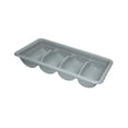thumbnail image 3 of Caja para cubiertos de 4 compartimentos Organizador de cubiertos Divisores de cajones Organizador de cubiertos gris, 3 of 9