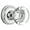 Silver, variant on Nostalgic Warehouse Clarcc_Psg_238_Nk Round Clear Crystal Passage Door Knob Set - Nickel