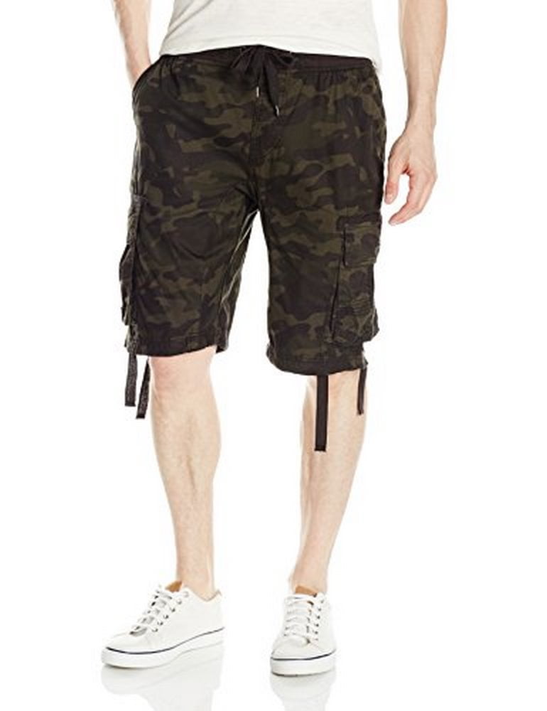 Young Mens Southpole Fine Twill Cargo Shorts, Black - Walmart.com