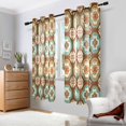 thumbnail image 2 of Yayeee Window Curtains Light Filtering 63"x42" Grommet Panel Pair Home Living Room Decor, Retro Blossom Flower, 2 of 7