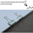 thumbnail image 5 of Extra Large Binder Clips 1.25 Inch (20 Pack), Big Paper Clamps For Office And Home Supplies, Silver, 5 of 5