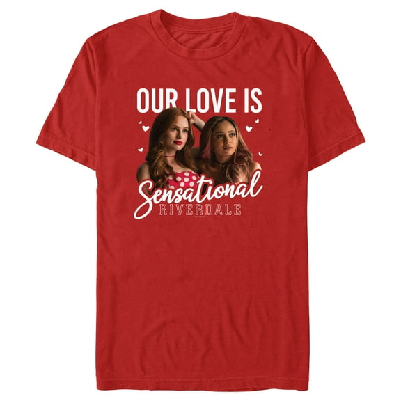 Men's Riverdale Cheryl and Tori Sensational Love Graphic Tee Red 2X Large