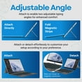 thumbnail image 3 of Clavier Sans Fil Type Couverture Pavé Tactile Souris Remplacement pour Microsoft Surface Pro 7 Pro 6 Pro 5 Pro 4 Pro 3 Bluetooth LED 7 Couleurs Rétroéclairé Ultra-Mince Batterie Rechargeable Multi-Touch, 3 of 7
