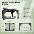 thumbnail image 4 of NETAJE 10'x12' Hardtop Louvered Pergola with Curtains and Netting, Outdoor Metal Pavilion with Adjustable Louvered Roof & Drainage System for Patio, Garden, Deck, Backyard, 4 of 7