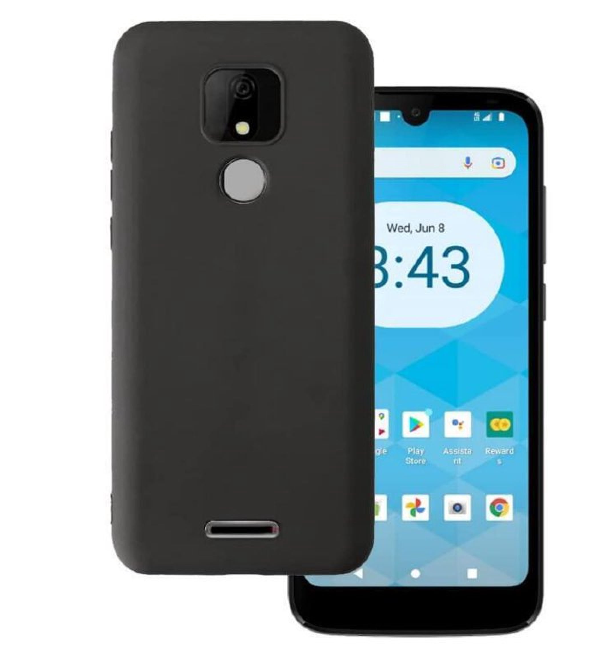 For Ans Artia ACK2326 TPU 1-Piece Flexible Skin Cover Cell Phone Case - TPU Black