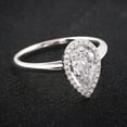 thumbnail image 3 of solitaire jewels 2CT Pear Moissanite Halo Engagement Ring For Women, 14K White Gold, 3 of 6