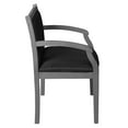 thumbnail image 3 of Regency Regent Upholstered Guest Side Accent Armchair- Grey/ Black, 3 of 6