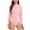 Pink, variant on Timegard Rompers for Women Ribbed High Neck Long Sleeve Comfy Fitting Solid Color 1 Piece Bodysuit