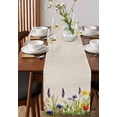 thumbnail image 2 of Hokiten Table Runners 90 Inches Long Dress Scarves, Spring Purple Floral Farmhouse Coffee/Dining/Kitchen Table Runner for Living Room, Farmhouse Green Botanical 13x90 Inch, 2 of 7