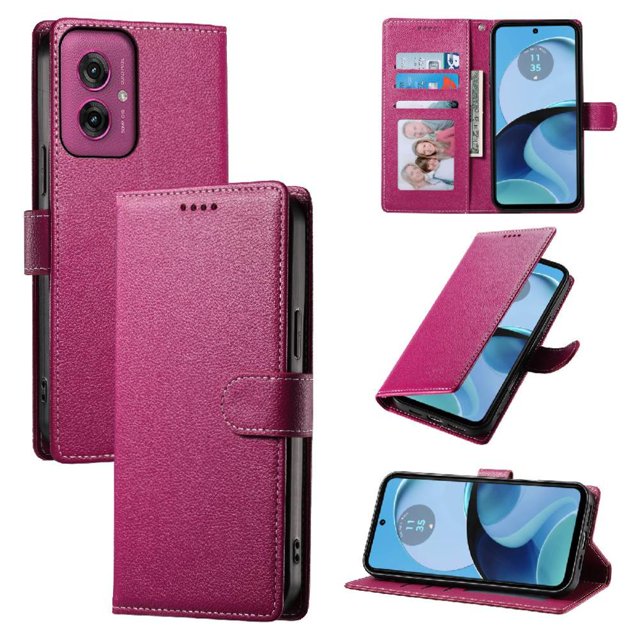 Case for FOXDOCK Motorola Moto G55 Wallet Case – Premium Leather, 3 Card Slots, Shockproof Protection