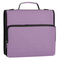 thumbnail image 2 of Haosy 3 Ring Zipper Binder with Shoulder Strap Waterproof Trapper Keeper 2 Inch D-Ring 500 Sheets Capacity, Mauve, 2 of 8