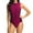 Red, variant on Women's Sleeveless Zipper Front Swimsuit Surf Swimwear for Beach Bathing Summer