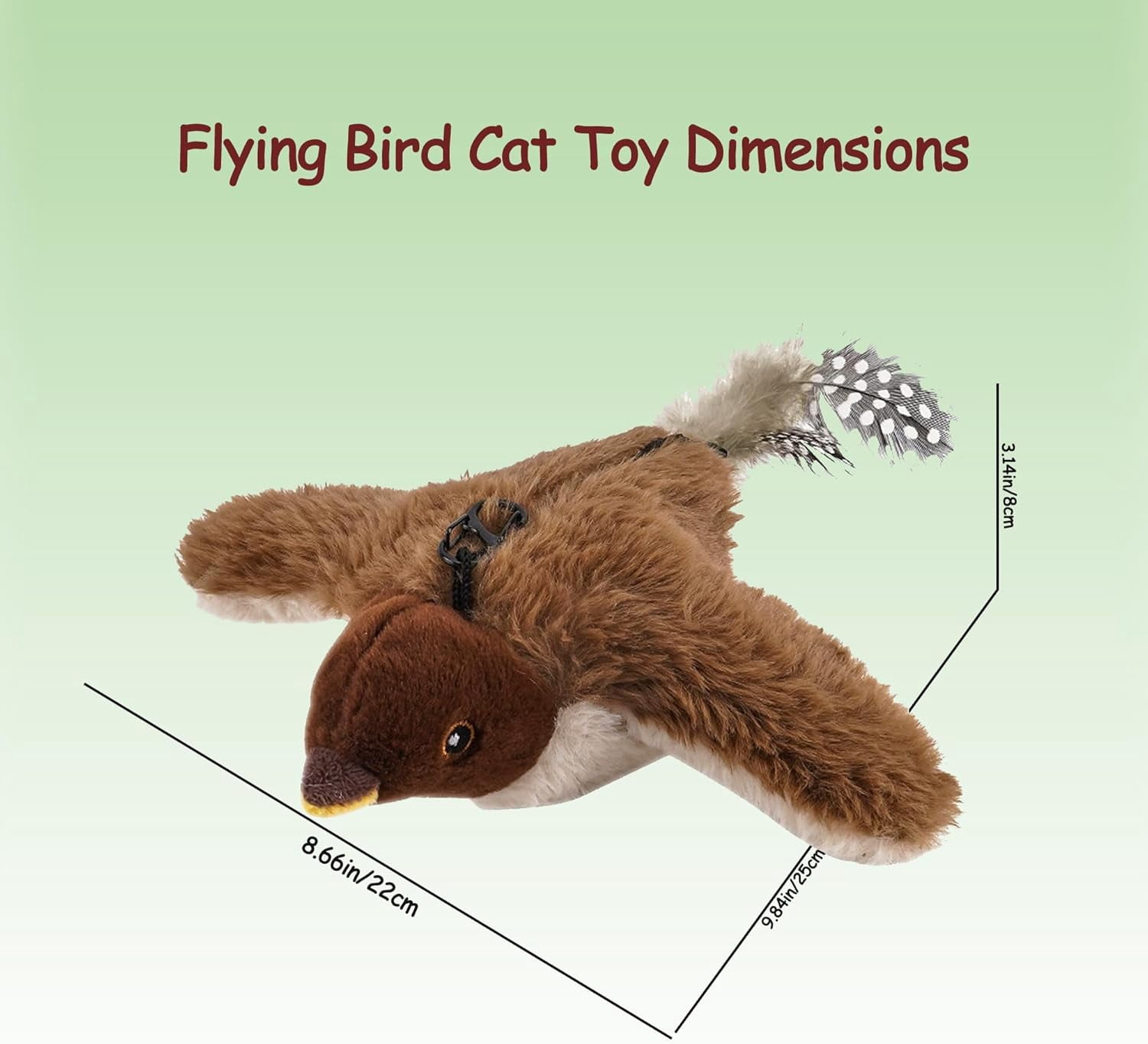 Interactive cat Toy, Flying Bird Cat Toy,Electric Sparrow Shaking Hunting Pet Toy for Cat