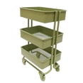 thumbnail image 6 of LeeQinersw 1:12 Mini 3 Level Storage Shelf with Wheel Doll House Furniture DIY Display Rack Green, 6 of 9