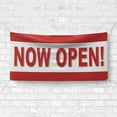 thumbnail image 4 of Now Open 13 oz Heavy Duty Vinyl Banner Outdoor/Indoor Now Open Sign for Business, Storefront, Advertising with Metal Grommets - Multiple Sizes & Colors - Single-Sided (8x4 Ft, Red & White), 4 of 6