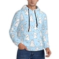 thumbnail image 2 of Naloa Rabbit And Bird Men's Casual Hooded Collar Drawstring Hoodies Pullover Sweatshirts Casual Long Sleeve Shirts-3X-Large, 2 of 7