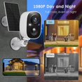 thumbnail image 5 of CHAO Cámara WiFi inalámbrica para exteriores con batería, cámara WiFi con energía solar con visión nocturna en color, detección de movimiento PIR, audio bidireccional, IP66 a prueba de agua, 5 of 5