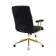 thumbnail image 5 of Office Chairs Textured Boucle Fabric Black and Gold Office Chair, Modern Height Adjustable Desk Chair with Padded Arms,Ergonomic Office Chairs, 5 of 9