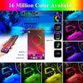 thumbnail image 4 of Car LED Lights, Interior Car Lights with App Control, 4pcs 48 LED Lights for Car, DIY Multicolor Music Microphone Control Strips Inside Car, Lighting Kits for Cars, Trucks, SUVs, 4 of 9