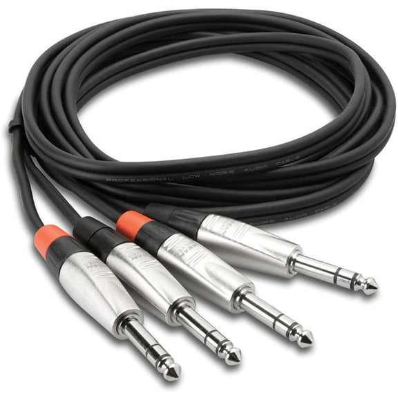 Hosa Technology 3' Pro Stereo Interconnect, Dual REAN 1/4" TRS to Same