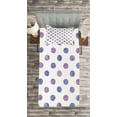 thumbnail image 3 of Ambesonne Purple Quilted Bedspread Set 2 Pcs, Watercolor Polka Dots, Twin Size, Lilac Blue, 3 of 3