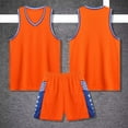 thumbnail image 6 of HAOTAGS 2Pcs Boys Basketball Jersey Set(4-16), Youth Lightweight Basketball Tank Top and Track Shorts Orange, 6 of 6