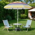 thumbnail image 4 of Costway 6.5 FT Beach Umbrella Folding Outdoor Parasol with Push Button Tilt & Air Vent, 4 of 10