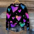 thumbnail image 4 of Aofany Valentine's Day Sweatshirt Women, Heart Print Sweatshirt, Crew Neck Long Sleeve Sweatshirts Ladies Casual Valentines Day Printed Long Sleeved Round Neck Tops, 4 of 4