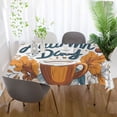 thumbnail image 5 of Yayeee Tablecloths for Rectangular Tables 54 x 54 inch Party Table Cover, Autumn Day with Cocoa Pattern, 5 of 6