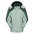 thumbnail image 2 of Fanxing Rain Jacket 2025 3 in 1 Ski Jacket for Womens Rain Jacket Windbreaker Winter Warm Hooded Raincoat Waterproof Snowboarding Snow Coat for Rain Outdoor Hiking, 2 of 4