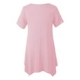 thumbnail image 4 of LARACE Short Sleeve T-Shirts for Women Plus size Tops V-Neck Tunic Tops for Leggings Pink_2X, 4 of 7