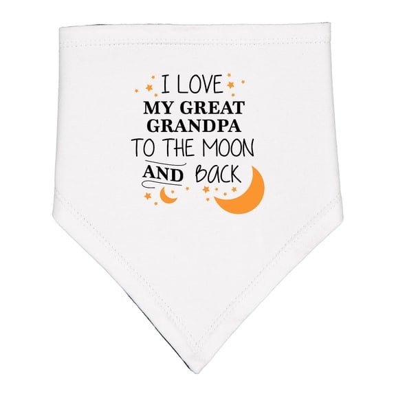 Inktastic I Love My Great Grandpa to the Moon and Back Baby Bandana Bib