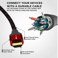 thumbnail image 7 of ritz gear 8k hdmi cable 9.8 ft [2 pack] compatible with ps5, ps4, ps3, xbox, roku, apple tv, gaming pc, laptop or monitor, braided nylon cord & gold connectors, ultra high speed hd, 7 of 7