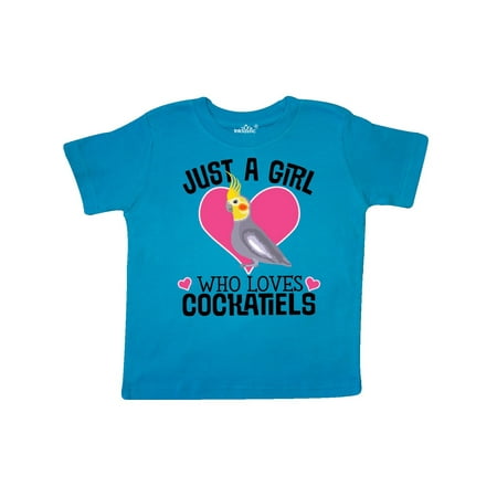 

Inktastic Cockatiel Just A Girl Who Loves Gift Toddler Toddler Girl T-Shirt