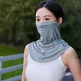 thumbnail image 4 of Lumtrix Summer Women's Hat with Neck Guard & Face Cover with Breathable Holes for Cycling Outdoor Fishing Unisex Light Gray one size, 4 of 5