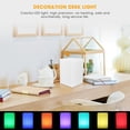 thumbnail image 1 of PE Material Square Table Lamp Portable LED Desk Light Hotel Home Square Battery Type, 1 of 8
