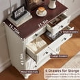 thumbnail image 6 of Joaxswe Classic 4-Piece Adult Farmhouse Engineered Wood Bedroom Furniture Set White, 6 of 10