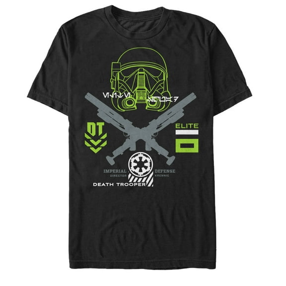 Men's Star Wars Rogue One Death Trooper Crest  Graphic Tee Black Medium