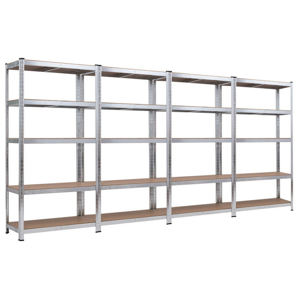 Costway 4 Pc 71 Heavy Duty Storage, Free Standing Shed Shelves