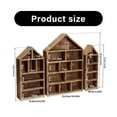 thumbnail image 5 of 3pc Wooden Shadow Boxes Shelves Wall Cabinets for Displaying Mini Figures Medals, 5 of 8