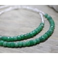 thumbnail image 3 of Emerald 3.5mm Rondelle Shape Faceted Cut Beads 7 inch Silver Plated Clasp Bracelet for men, women, unisex. Link Chain Stacking Bracelet.|LINK_02426, 3 of 4
